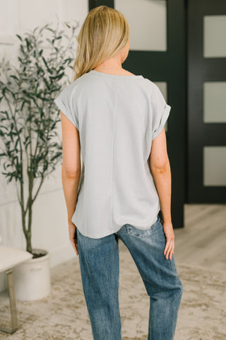 Classic Timeless V-Neck Tee in Pearl Grey