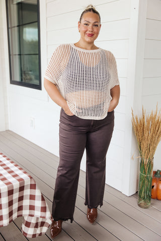 Coastal Dreams Fishnet Top in Cream II