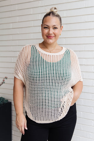 Coastal Dreams Fishnet Top in Cream II