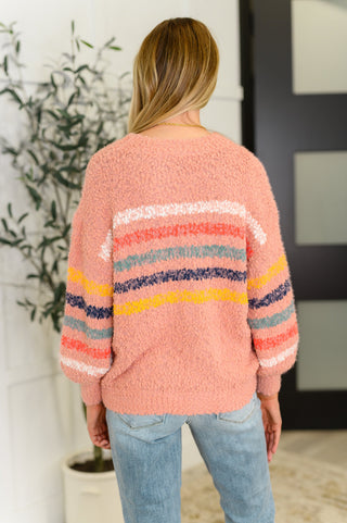 Color Me Cute Fuzzy Knit Pullover