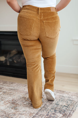 Judy Blue Bootcut Corduroy Pants in Camel