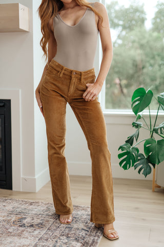 Judy Blue Bootcut Corduroy Pants in Camel