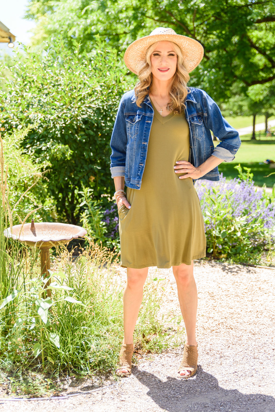 button up t shirt dress Counting On You T-Shirt Dress Small
