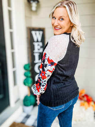 Finding Joy Floral Long Sleeve Top