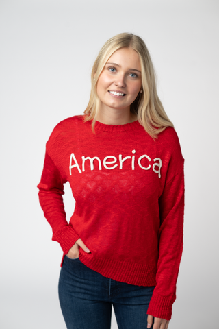 IN STOCK America Red Top