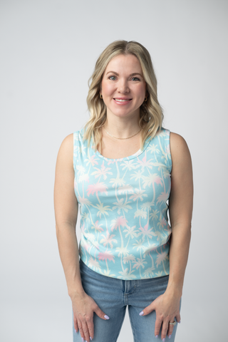 IN STOCK Ava Tank - Aqua Palm