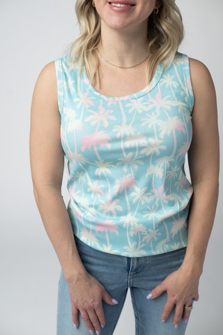 IN STOCK Ava Tank - Aqua Palm