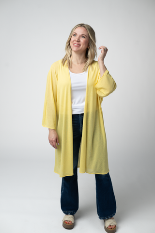 IN STOCK Ellie Cover-Up Kimono - Lemon