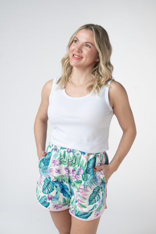 IN STOCK Dolphin Shorts - Tropical Leaf