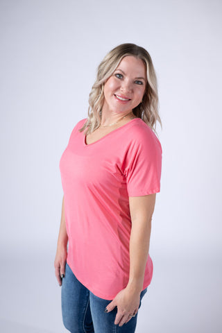 IN STOCK Chloe Cozy Tee - Sun Kissed Coral