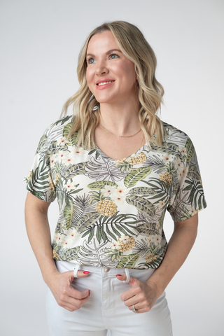IN STOCK Chloe Cozy Top - Pineapple Leaf
