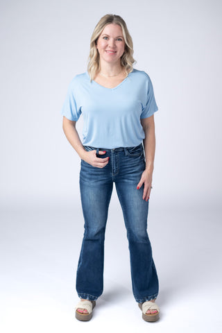 IN STOCK Chloe Cozy Tee - Sky Blue