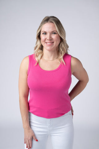 IN STOCK Ava Tank - Hot Pink