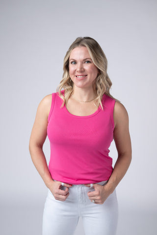 IN STOCK Ava Tank - Hot Pink