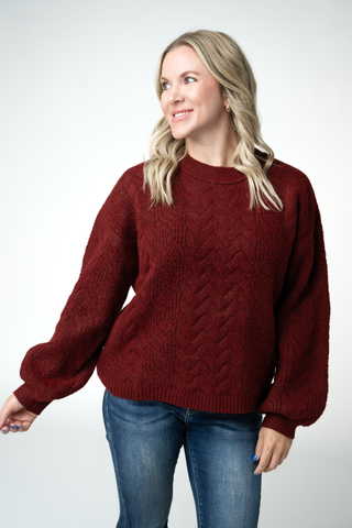 IN STOCK Dakota Sweater - Burgundy