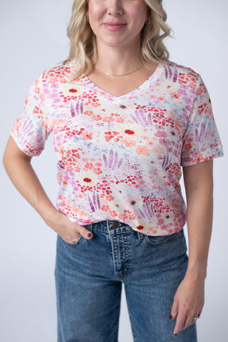 IN STOCK Sophie Tee - Coral Sunset Floral II