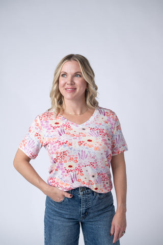 IN STOCK Sophie Tee - Coral Sunset Floral II