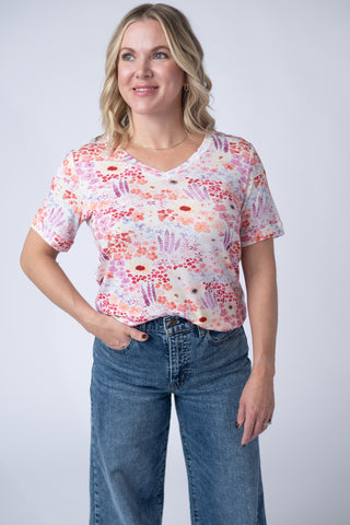 IN STOCK Sophie Tee - Coral Sunset Floral II