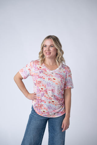IN STOCK Sophie Tee - Coral Sunset Floral II