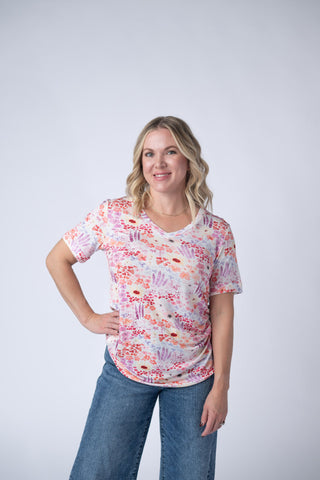 IN STOCK Sophie Tee - Coral Sunset Floral II