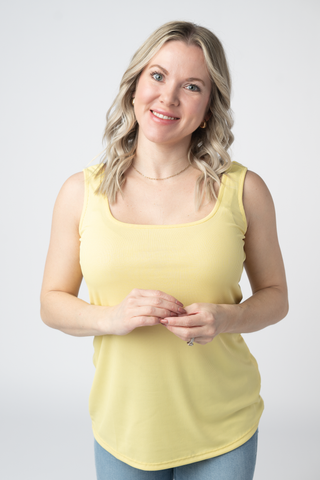IN STOCK Rachel Ribbed Tank - Yellow
