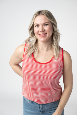 IN STOCK Micro Striped Tank - Red