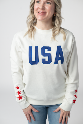 IN STOCK USA Pullover - White
