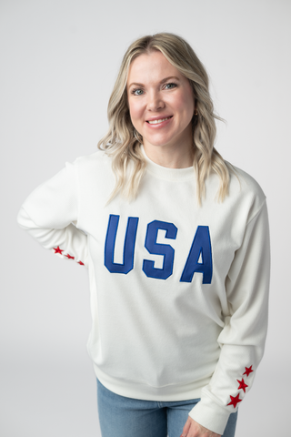 IN STOCK USA Pullover - White