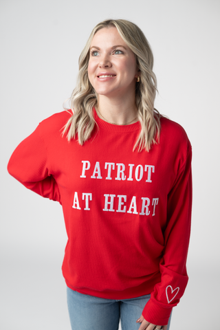 IN STOCK Corrine Embroidered Pullover Top - Patriot at Heart