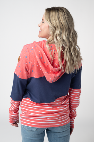 IN STOCK Colorblock Fullzip - Liberty Stars, Navy, and Stripes Trio
