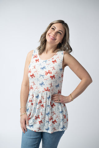 IN STOCK Renee Ruffle Tank Top - American Bows