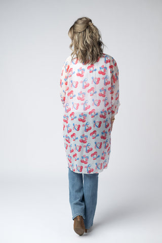 IN STOCK Patriotic Cherries Kimono