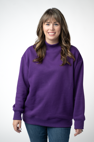 IN STOCK Marley Mock Neck Sweatshirt - Purple