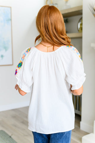 Don't You, Forget About Me Crinkle Knit Blouse II