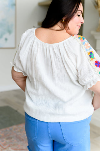 Don't You, Forget About Me Crinkle Knit Blouse II