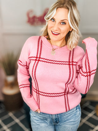 Preppy Plaid Luxury Knit Sweater