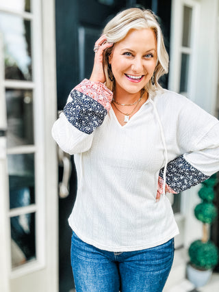 When In Rome Color Block Long Sleeve Top