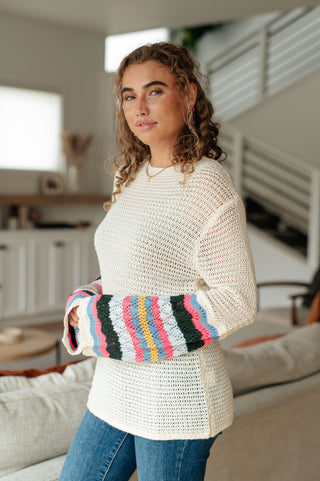 End of the Story Striped Sleeve Sweater II