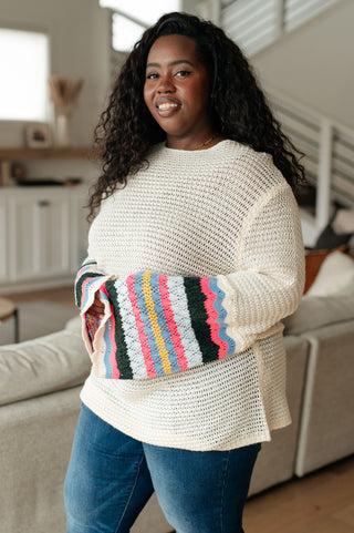 End of the Story Striped Sleeve Sweater II