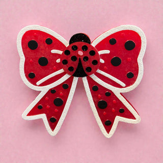 MADE TO ORDER Lady Bug Bow Freshie