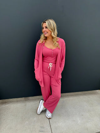 PREORDER: Soft Landing Romper and Cardigan Set in Five Colors