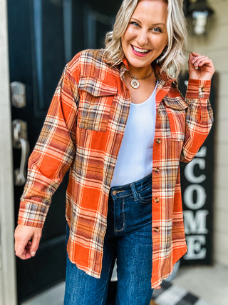 Falling For You Plaid Flannel - Mulitple Colors