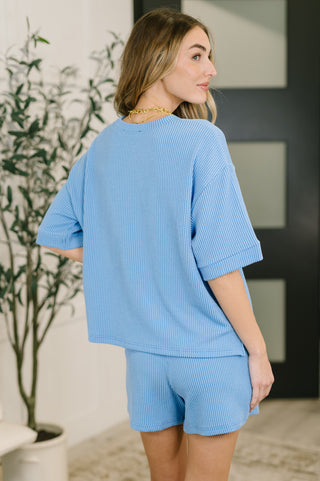 Fight the Feeling Top and Bottom Set in Sky Blue