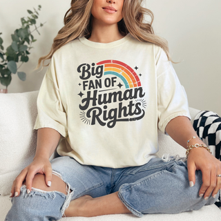Big Fan of Human Rights Graphic Tee in Ivory