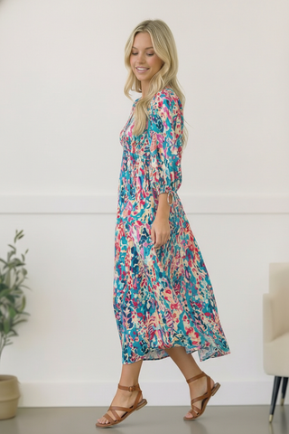 Pop of Paradise Turquoise Dress