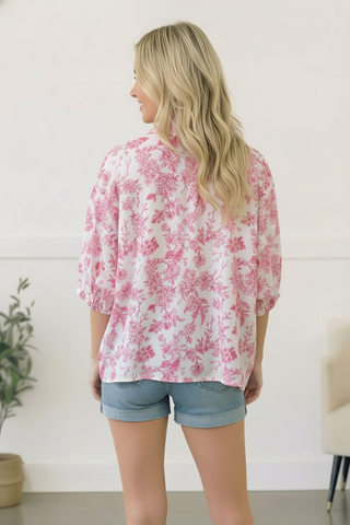 Pink Lemonade Floral Top