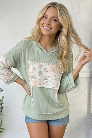 Happy Little Details Sage Pullover