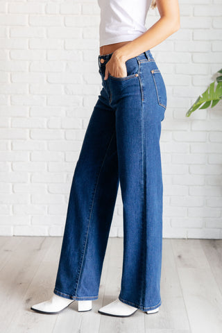 Judy Blue Hazel High Rise Vintage Wide Leg Jeans