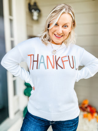 THANKFUL Cozy Long Sleeve Knit Top