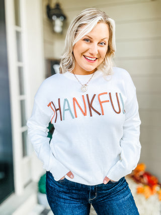 THANKFUL Cozy Long Sleeve Knit Top